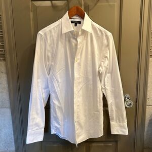 Banana Republic No Iron White Long Sleeve Button Down Shirt Size Small